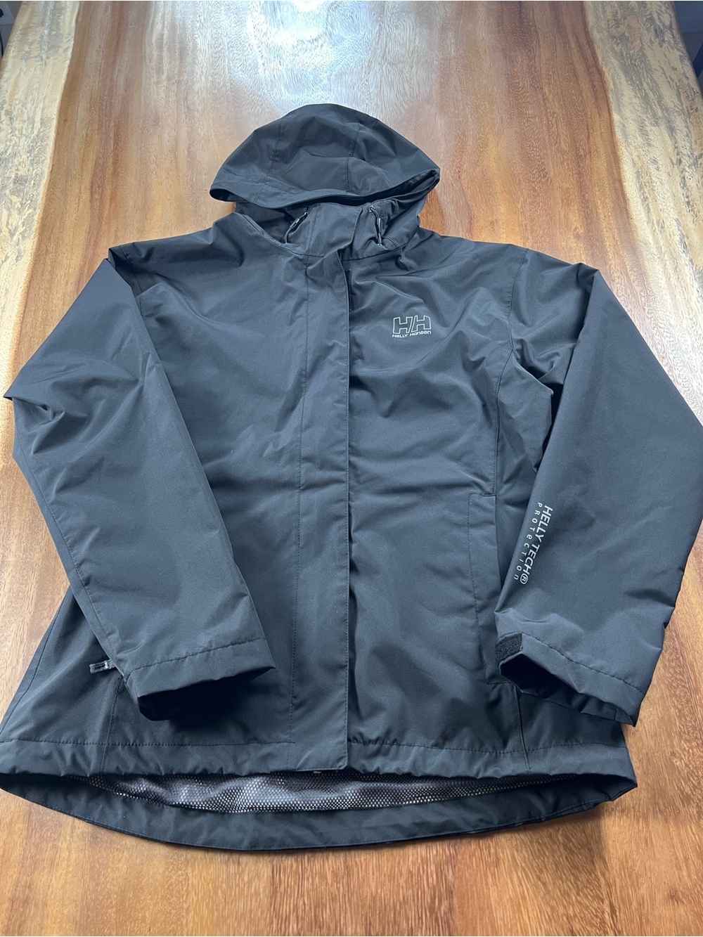 Helly Hansen Women’s Seven J Rain Jacket Black Waterproof Windproof Size L - Picture 4 of 16